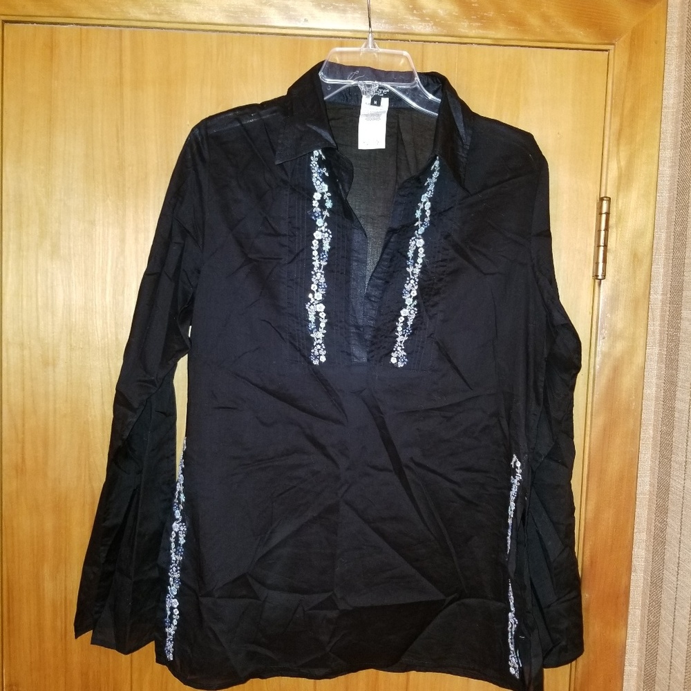 Karen Kane vintage sheer tunic
